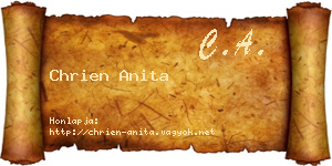 Chrien Anita névjegykártya